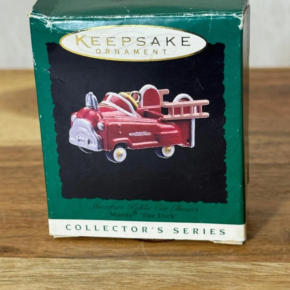 Hallmark Keepsake Ornament Red 1955 Murray Fire Truck Miniature Metal NOS